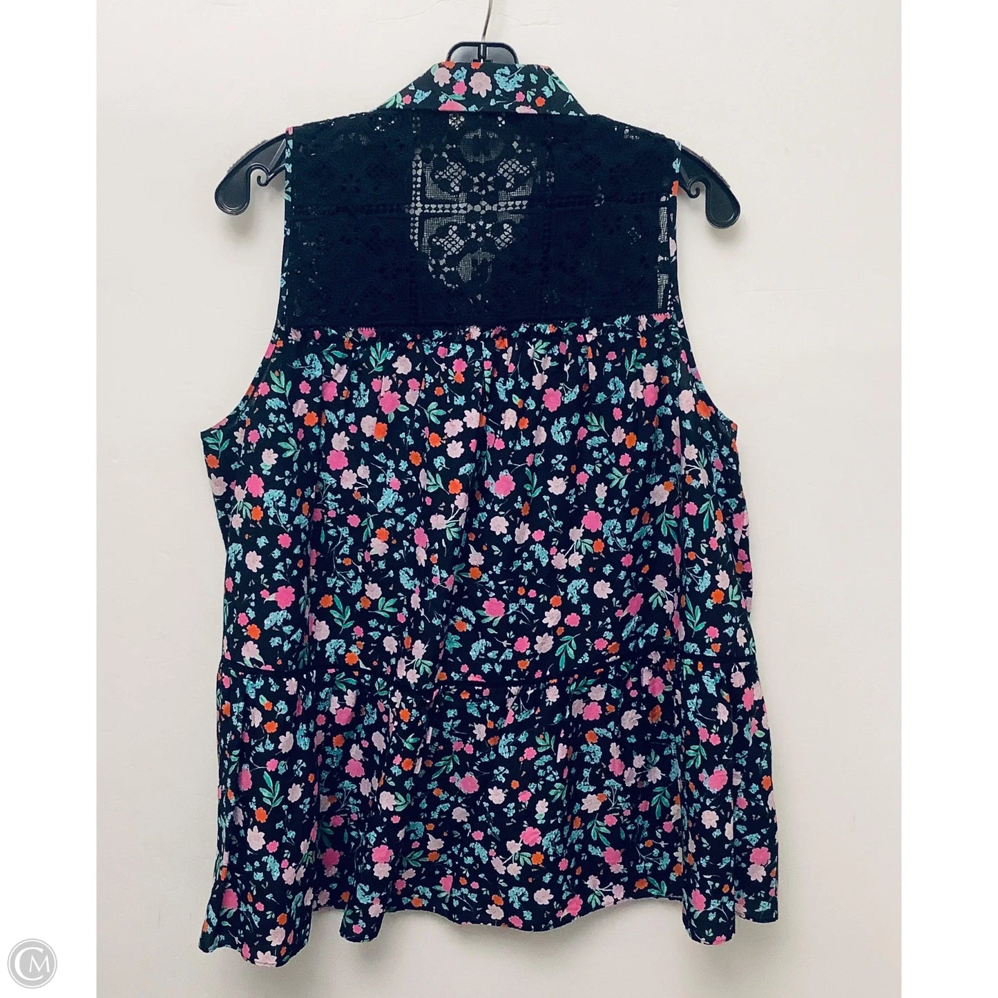 Top Sleeveless Designer By Kate Spade In Floral Print, Size: Xl