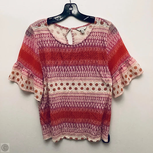 Top Short Sleeve By Lucky Brand In Multi-colored, Size: M