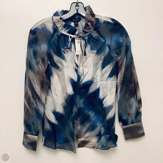 Top Long Sleeve By Banana Republic In Blue, Size: Xs