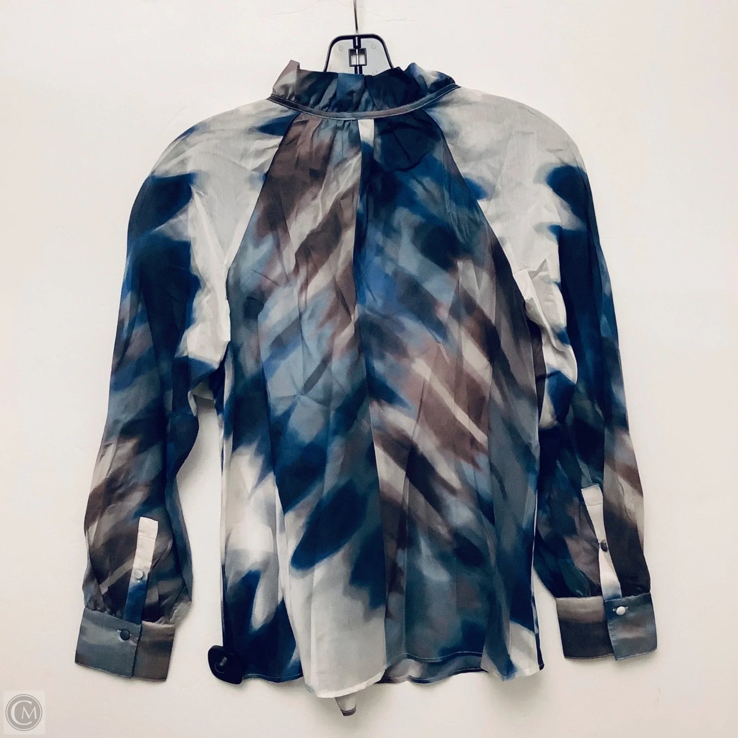 Top Long Sleeve By Banana Republic In Blue, Size: Xs