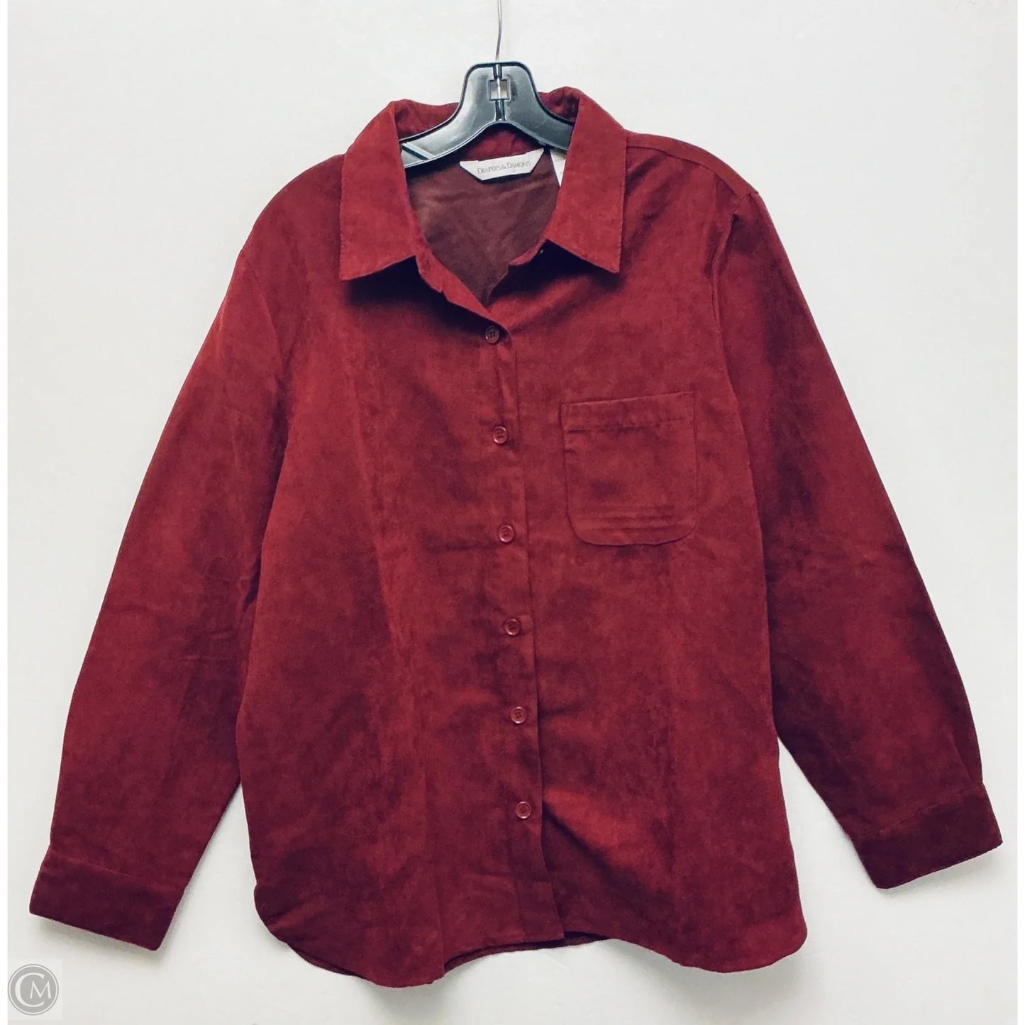 Top Long Sleeve By Clothes Mentor In Maroon, Size: Xl