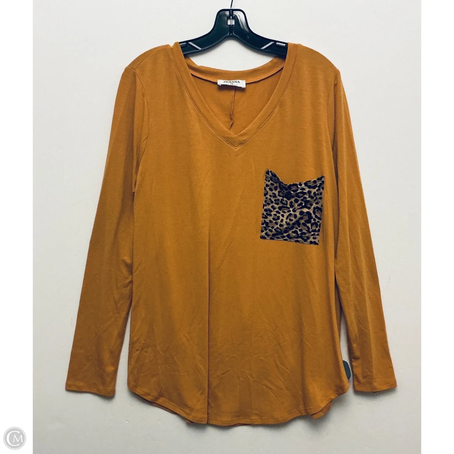 Top Long Sleeve By Zenana In Yellow, Size: 1x