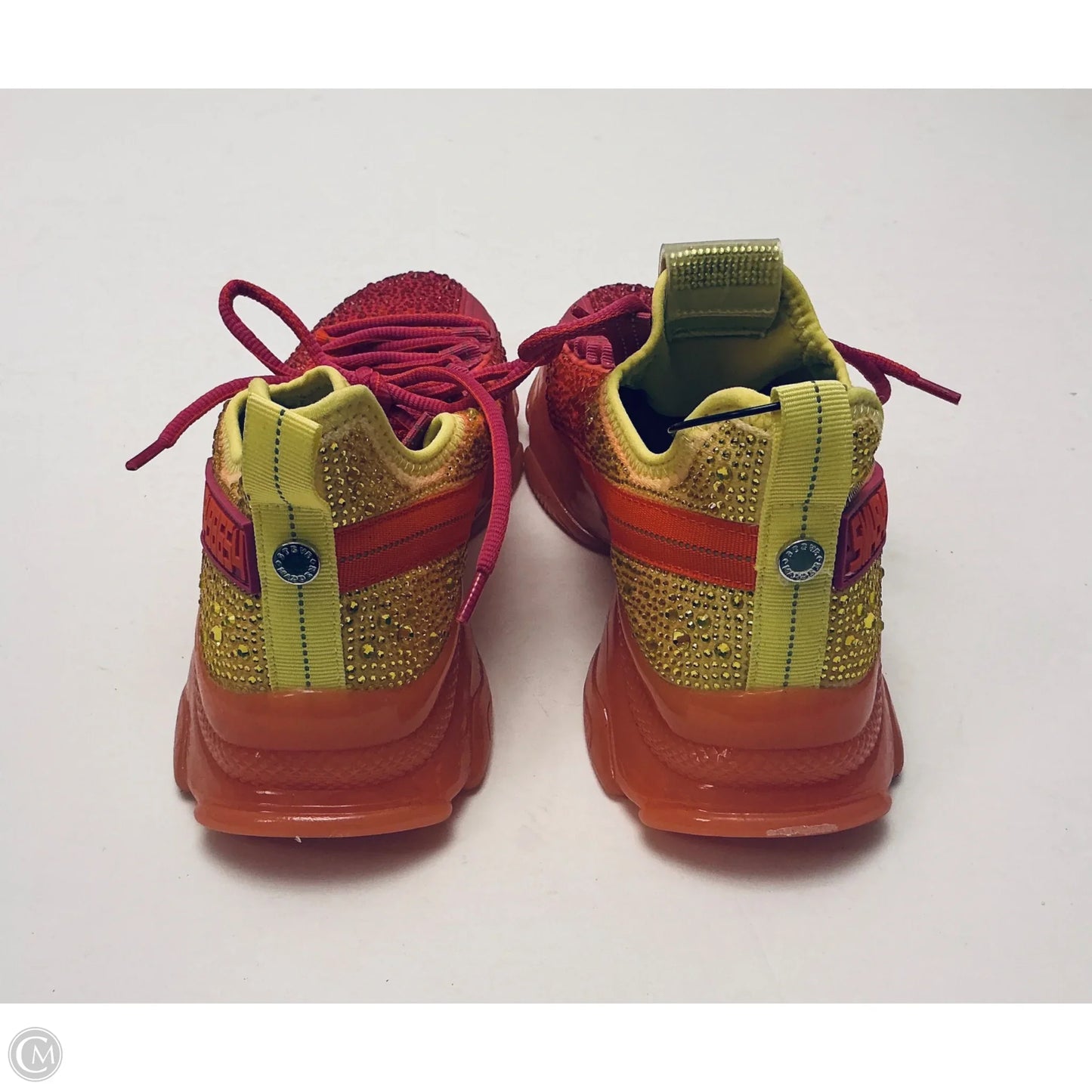 Shoes Sneakers By Steve Madden In Pink & Yellow, Size: 10