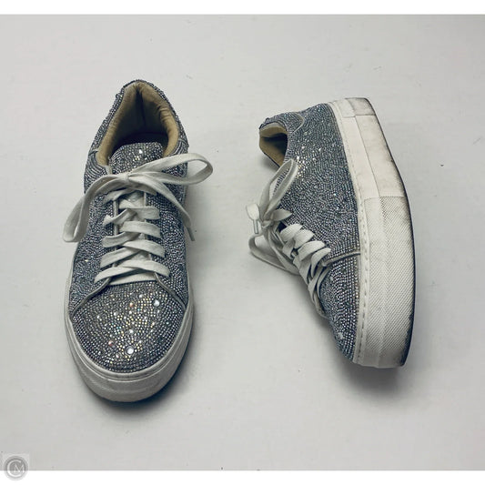 Shoes Sneakers By Betsey Johnson In Silver, Size: 10