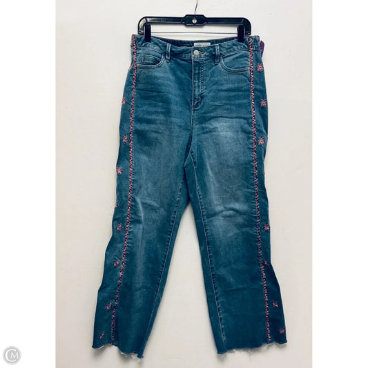 Jeans Flared By Tribal In Blue Denim, Size: 10