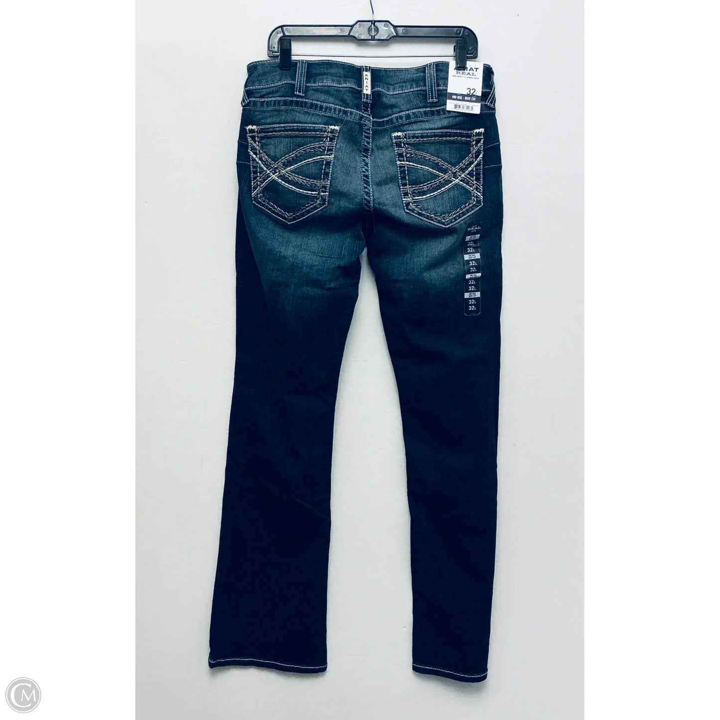 Jeans Boot Cut By Ariat In Blue Denim, Size: 16