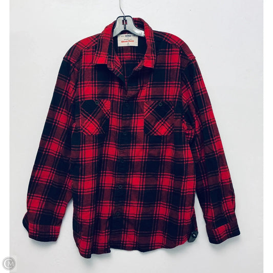 Top Long Sleeve Basic By Clothes Mentor In Plaid Pattern, Size: Xxl