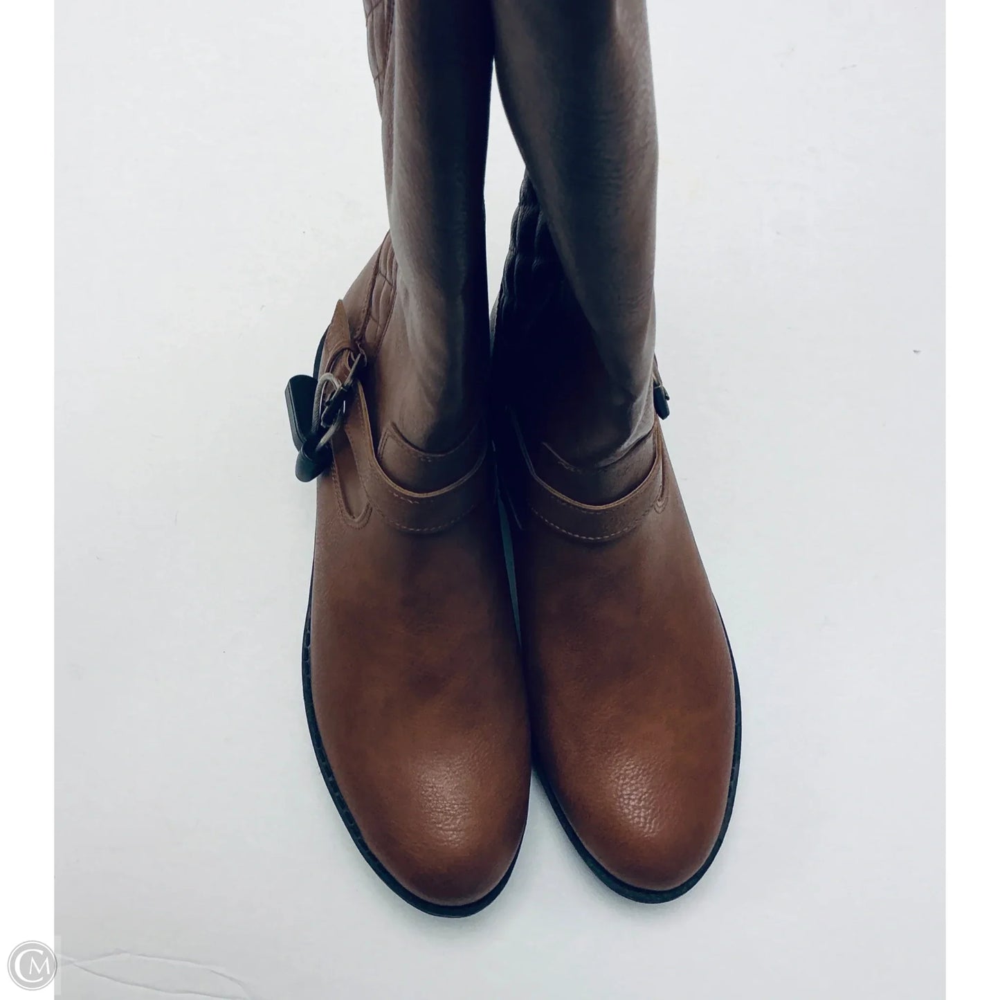 Boots Mid-calf Flats By St Johns Bay In Brown, Size: 9.5