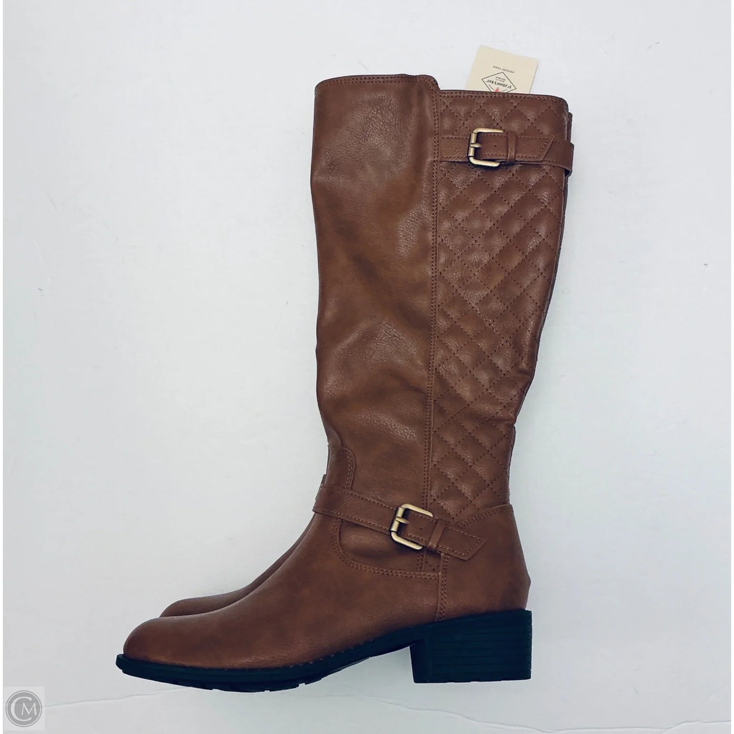 Boots Mid-calf Flats By St Johns Bay In Brown, Size: 9.5