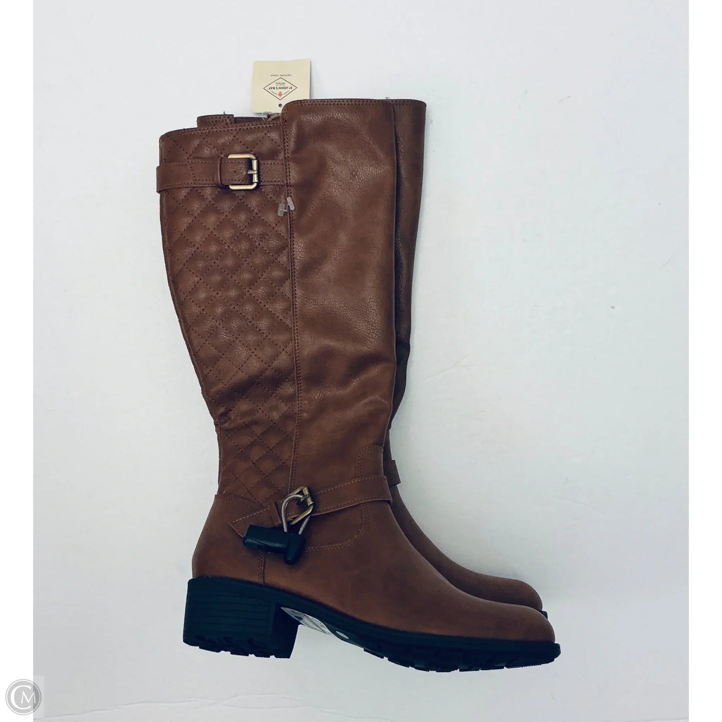 Boots Mid-calf Flats By St Johns Bay In Brown, Size: 9.5