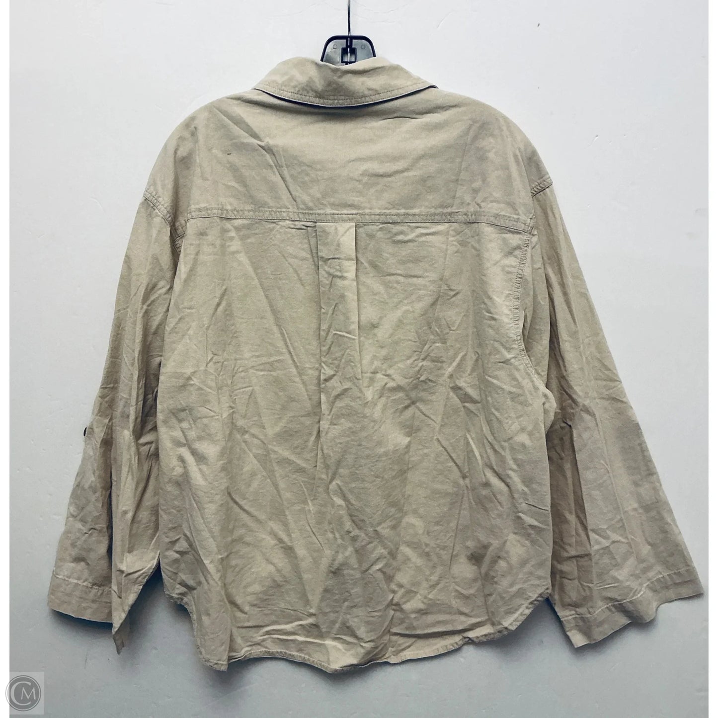 Top Long Sleeve By Bibi In Tan, Size: M
