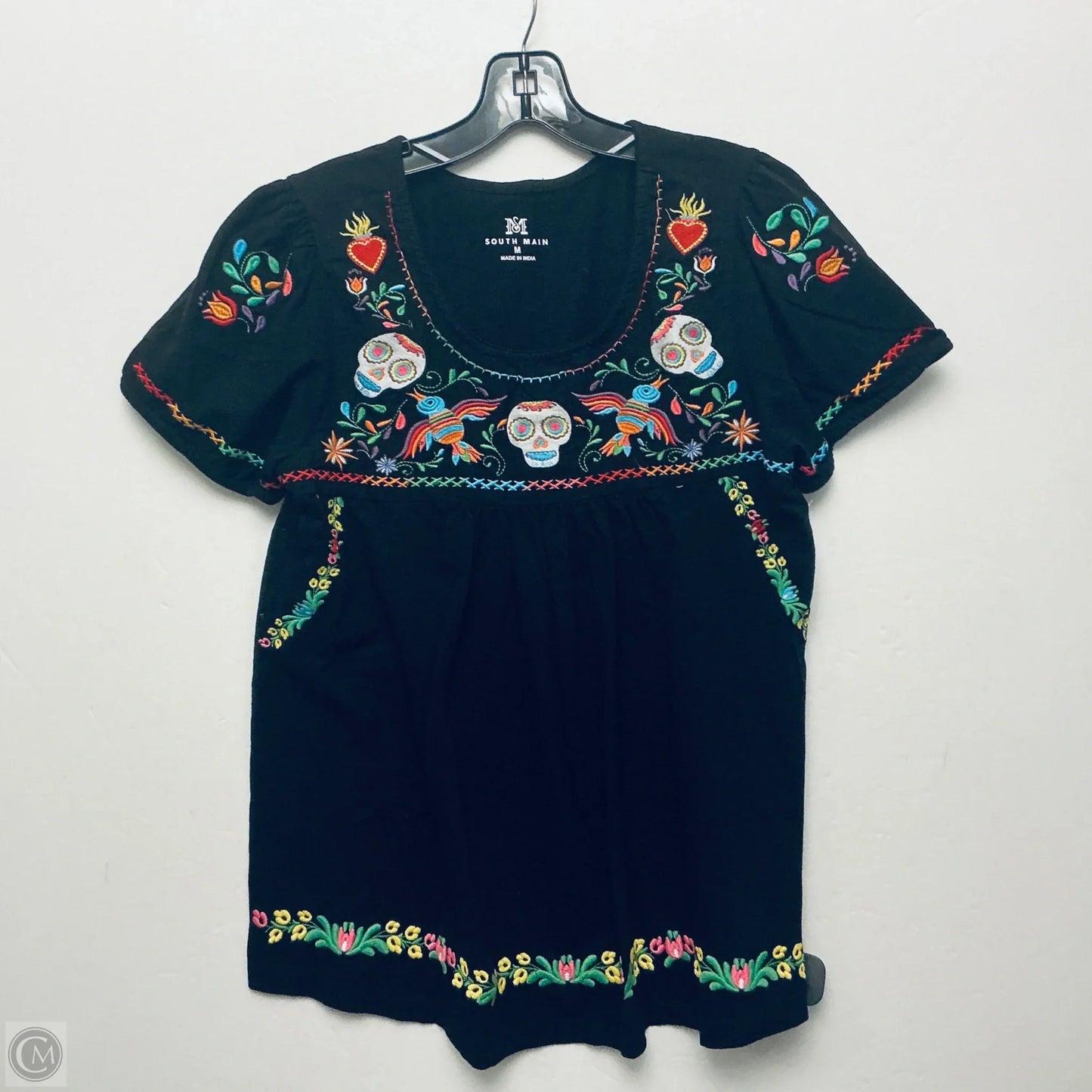 Top Short Sleeve Basic By Clothes Mentor In Black, Size: M