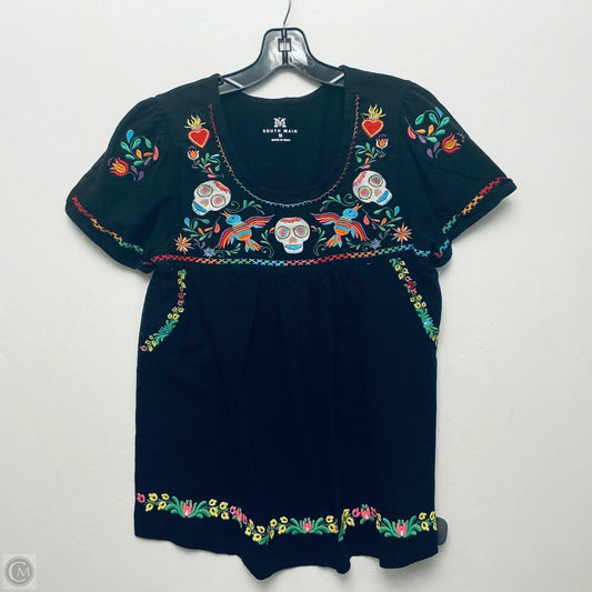 Top Short Sleeve Basic By Clothes Mentor In Black, Size: M