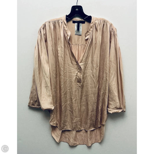 Top Long Sleeve By Bcbg In Beige, Size: Xs