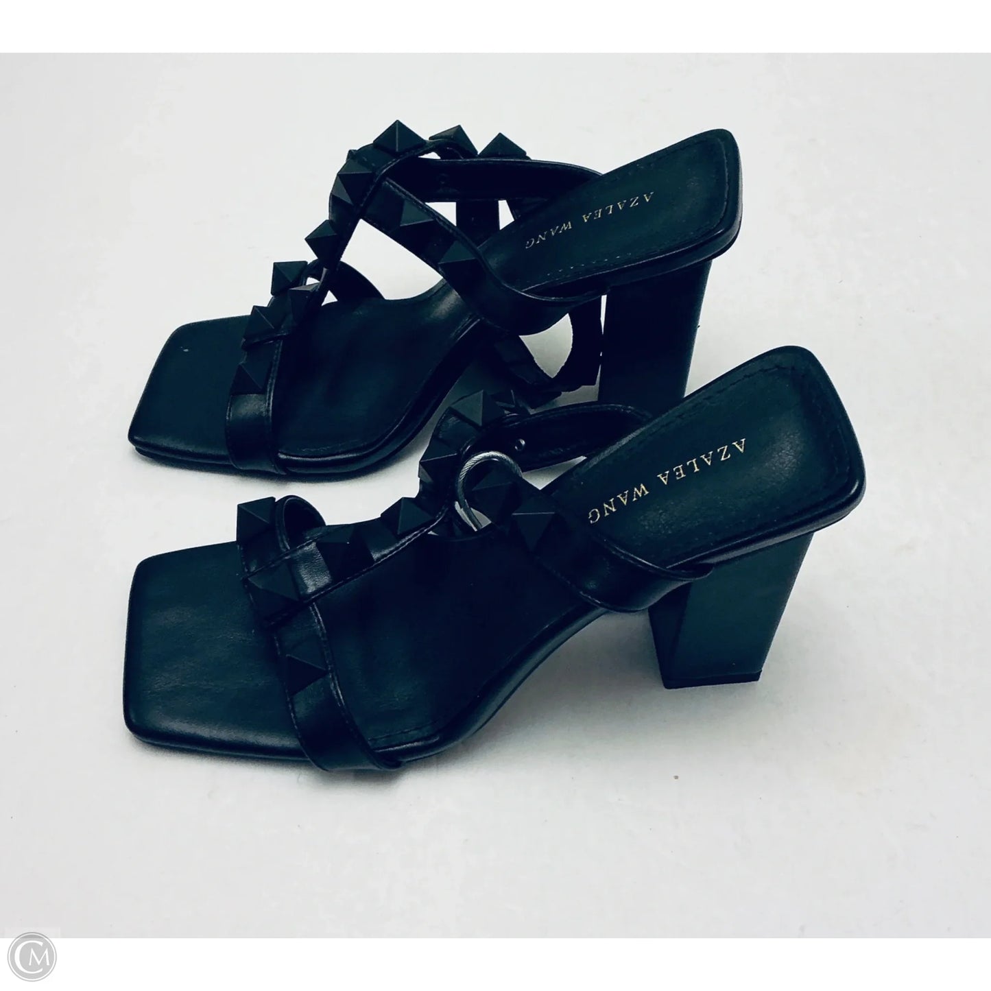 Sandals Heels Block By Azalea Wang In Black, Size: 7