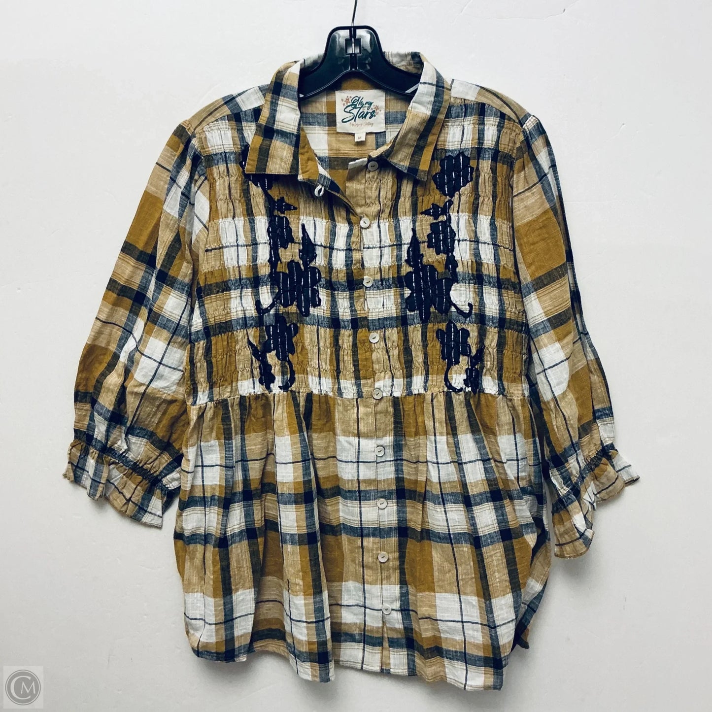Top Long Sleeve By Clothes Mentor In Yellow, Size: M