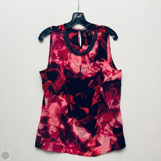Top Sleeveless By Worthington In Pink & Red, Size: Xl