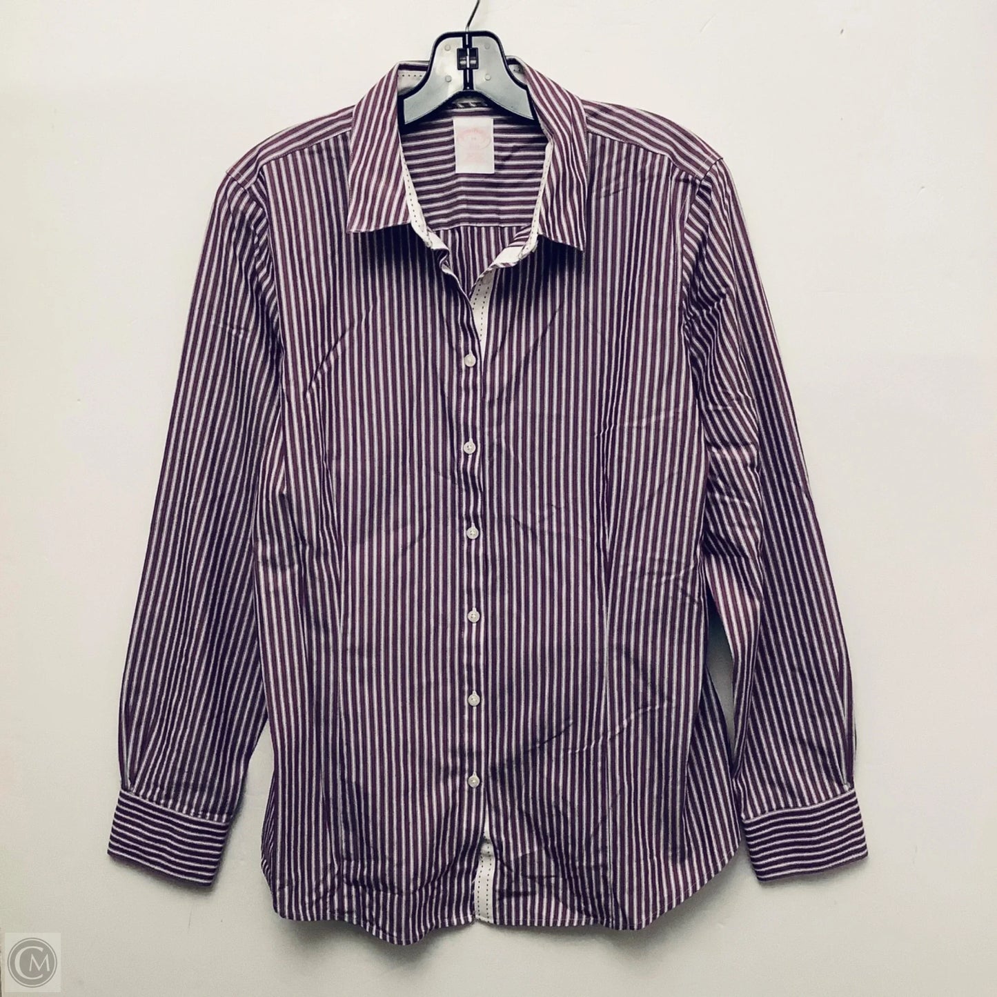 Top Long Sleeve By Brooks Brothers In Striped Pattern, Size: L