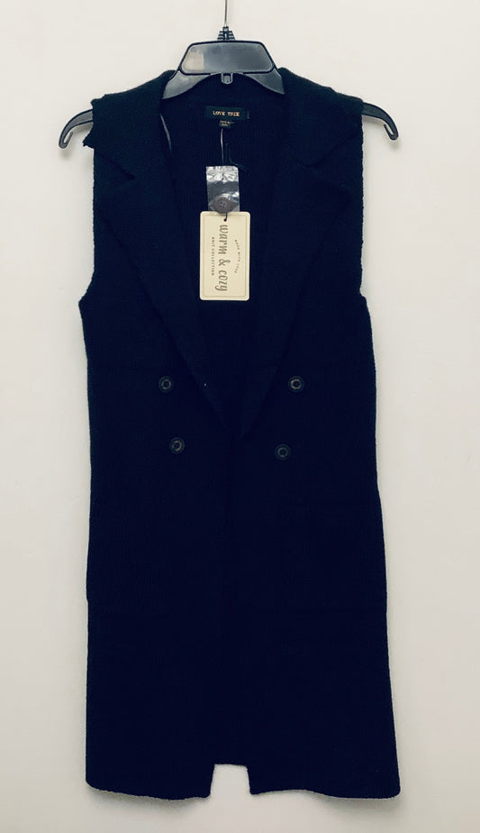 Sweater Cardigan By Love Tree In Black, Size: S