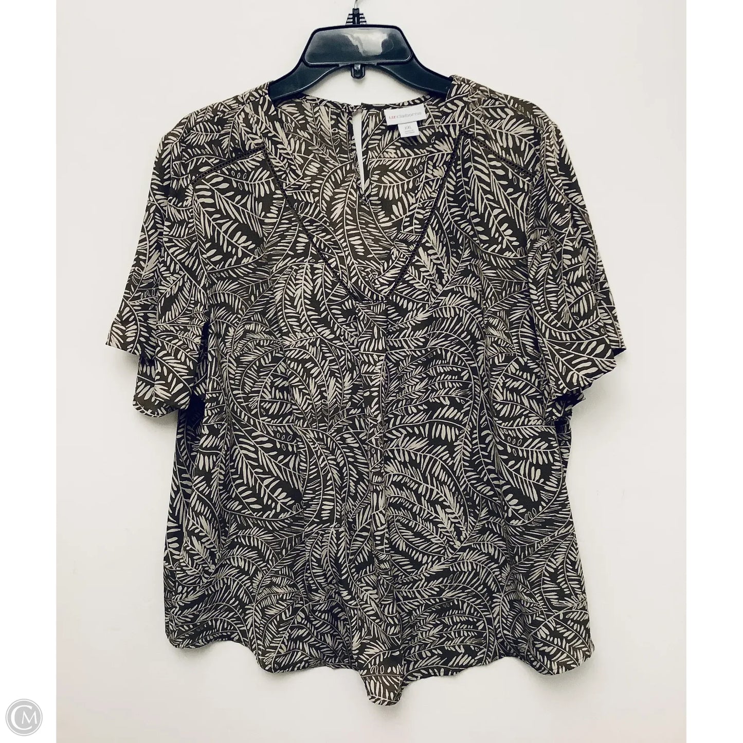Top Short Sleeve By Liz Claiborne In Green, Size: Xxl