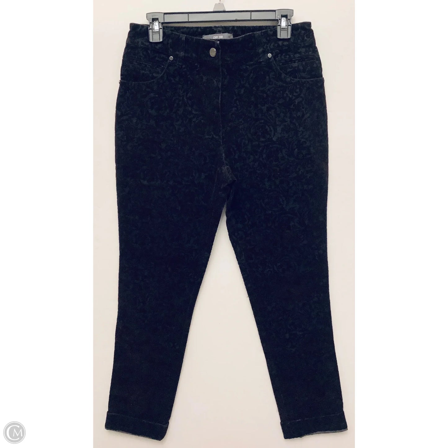 Jeans Straight By Per Se In Black, Size: 4