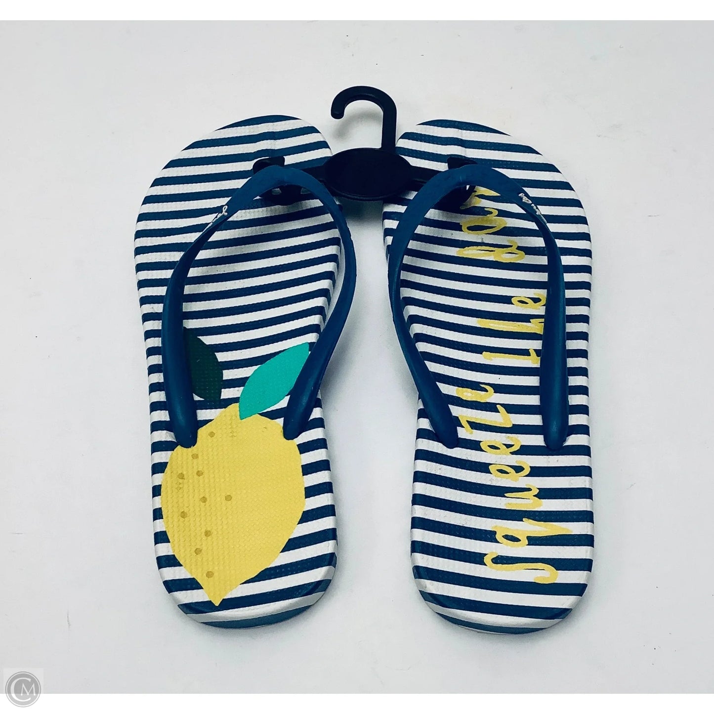 Sandals Flip Flops By Joules In Striped Pattern, Size: 8