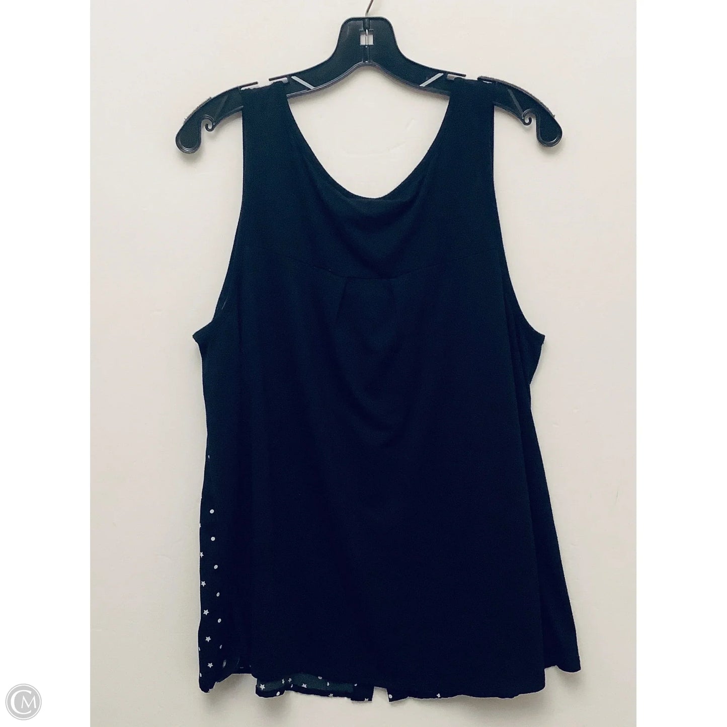 Top Sleeveless By Torrid In Black & White, Size: 1x