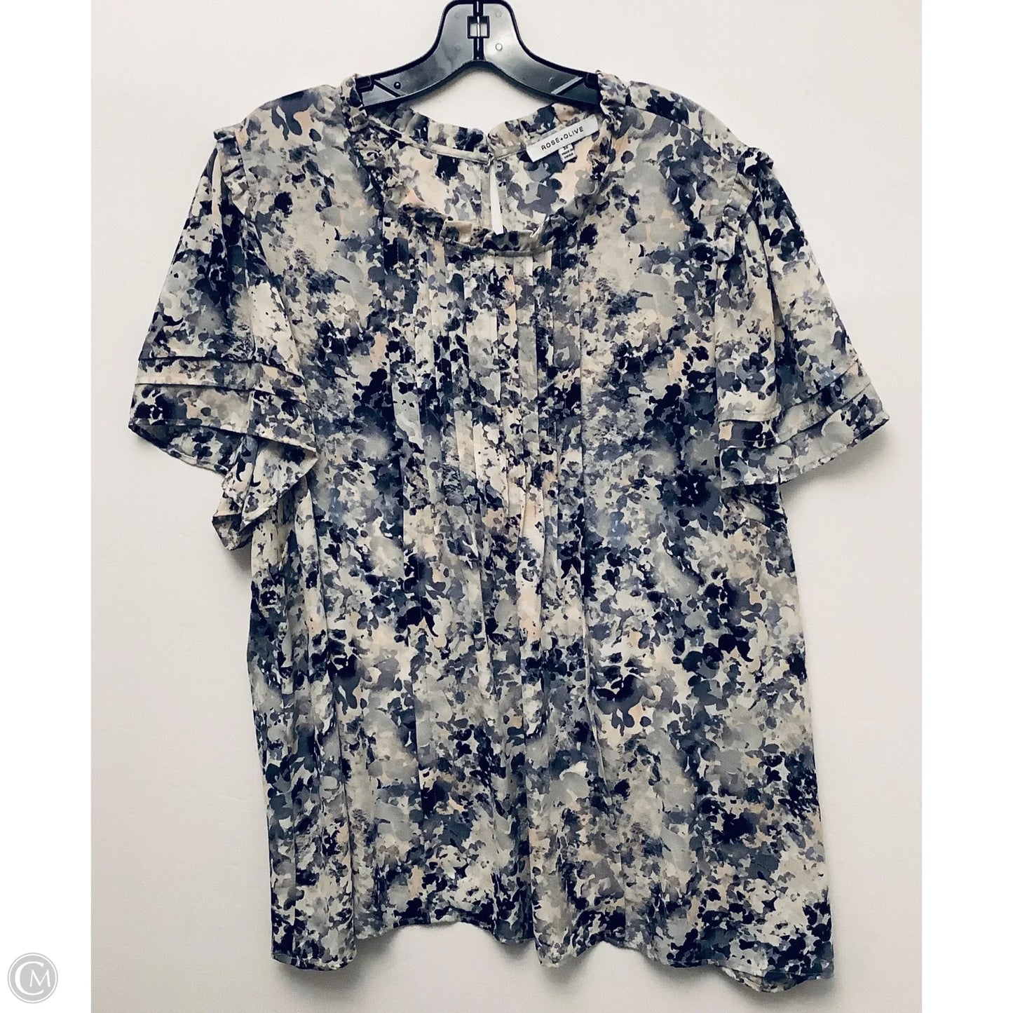Top Short Sleeve By Rose And Olive In Multi-colored, Size: 3x