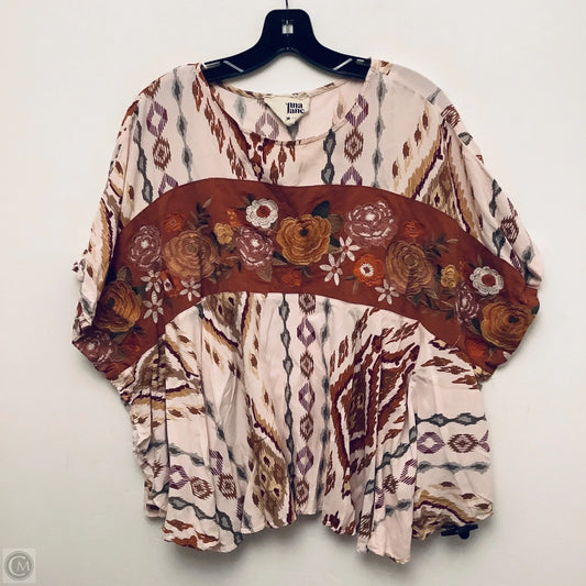 Top Short Sleeve By Savanna Jane In Multi-colored, Size: S
