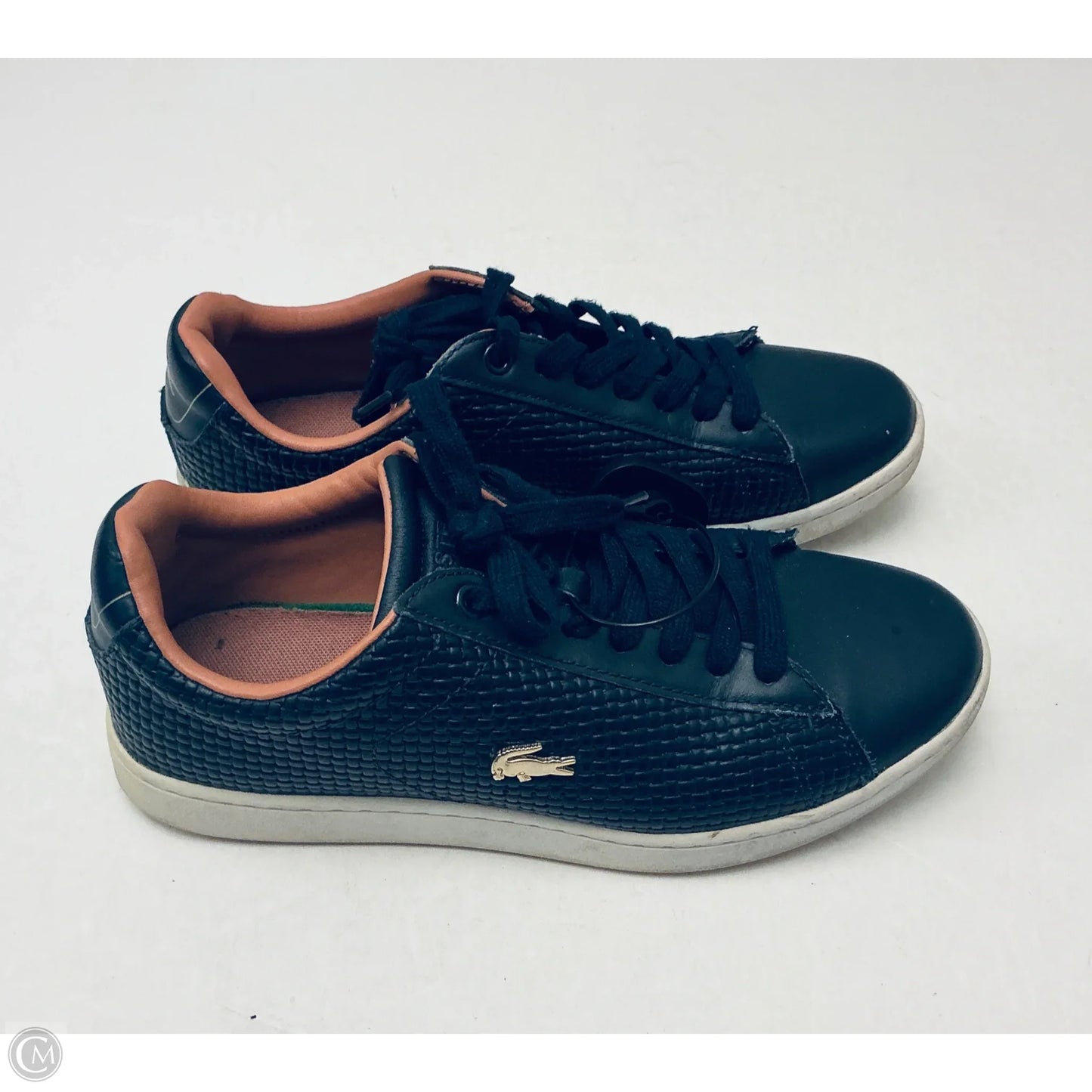 Shoes Sneakers By Lacoste In Navy, Size: 6
