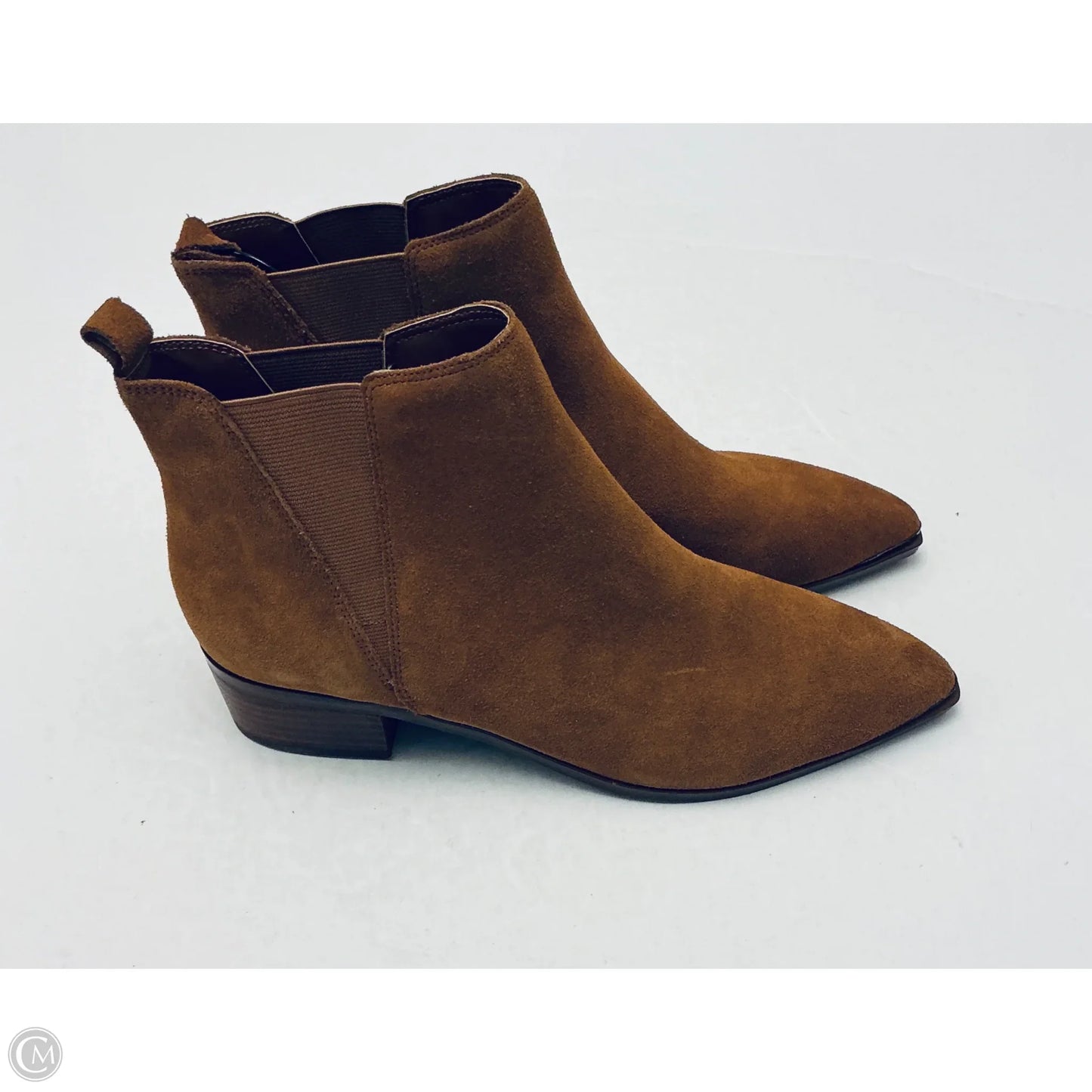 Boots Ankle Heels By Marc Fisher In Brown, Size: 8.5