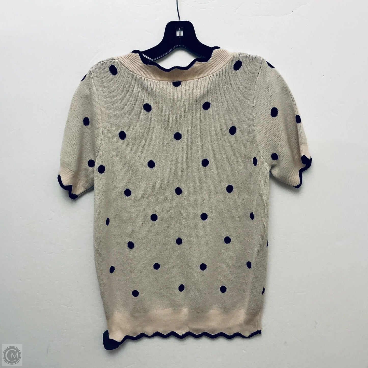 Top Short Sleeve By Cmf In Polkadot Pattern, Size: M