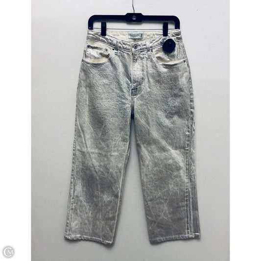 Jeans Wide Leg By Abercrombie And Fitch In Silver, Size: 6