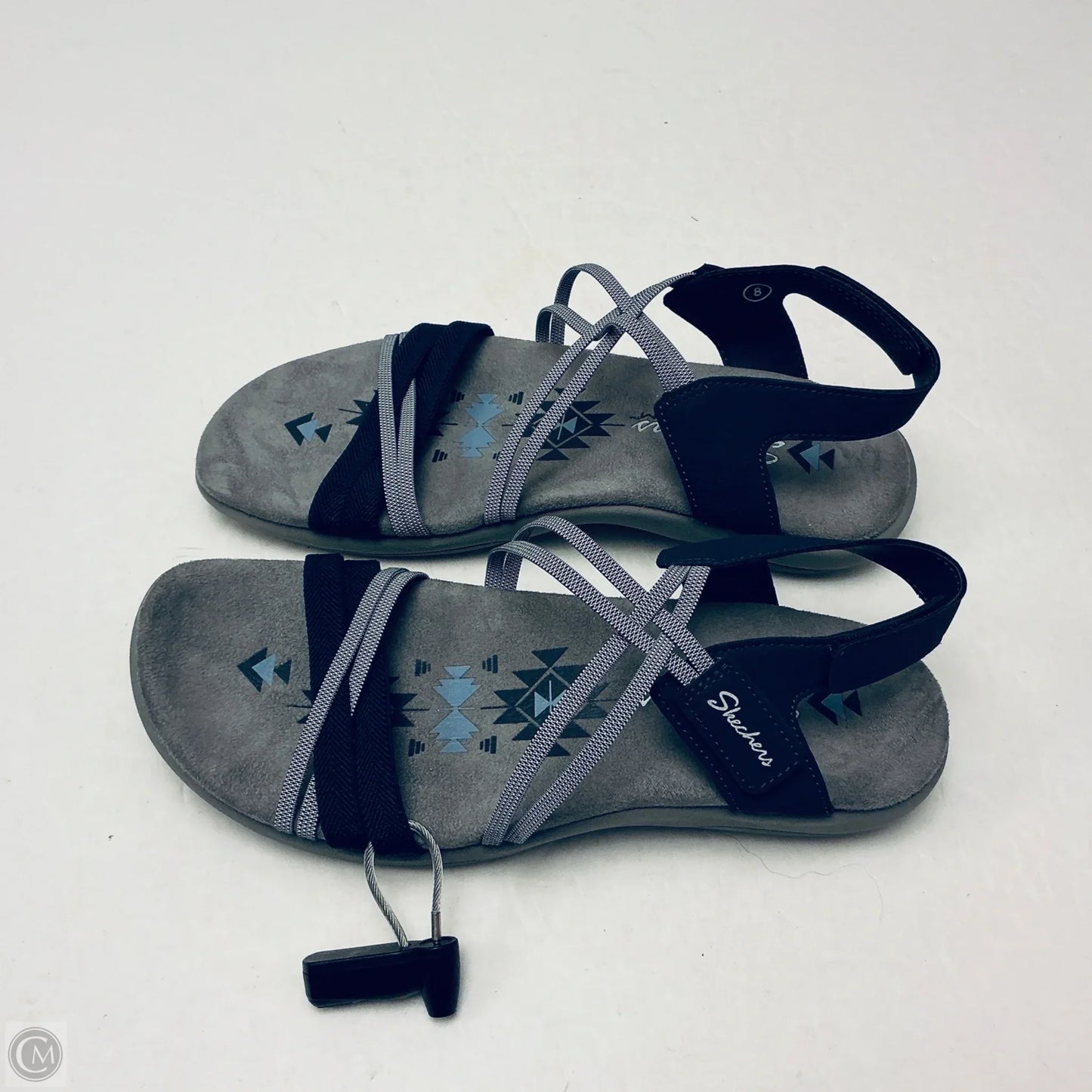 Sandals Flats By Skechers In Grey, Size: 8