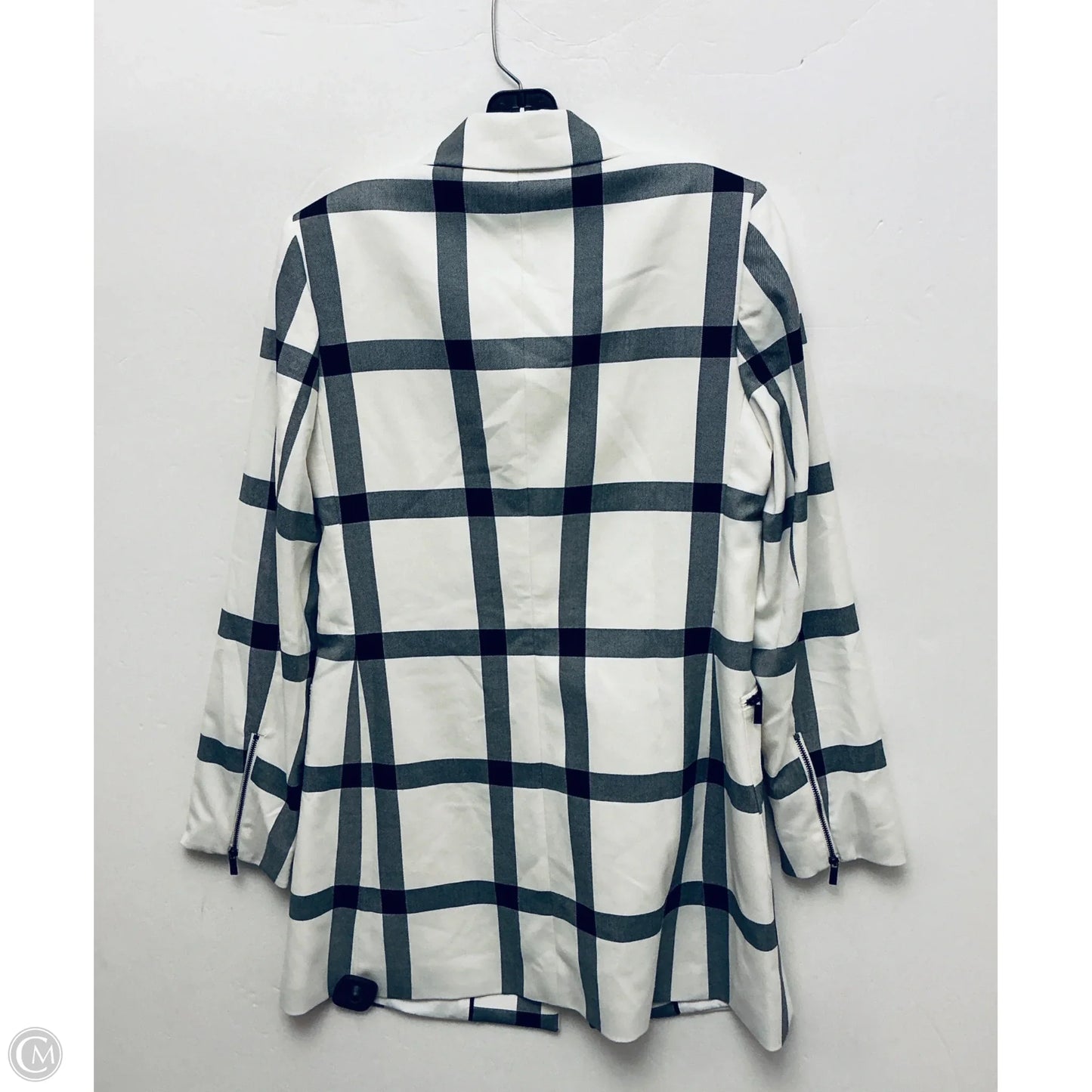 Jacket Designer By Karl Lagerfeld In Checkered Pattern, Size: S