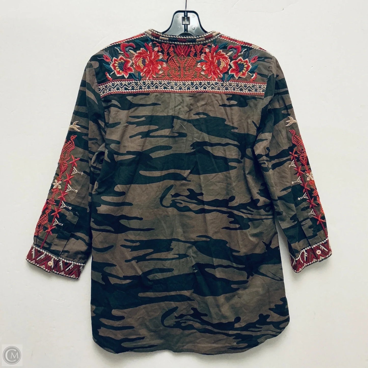 Top Long Sleeve By Johnny Was In Floral Print, Size: M