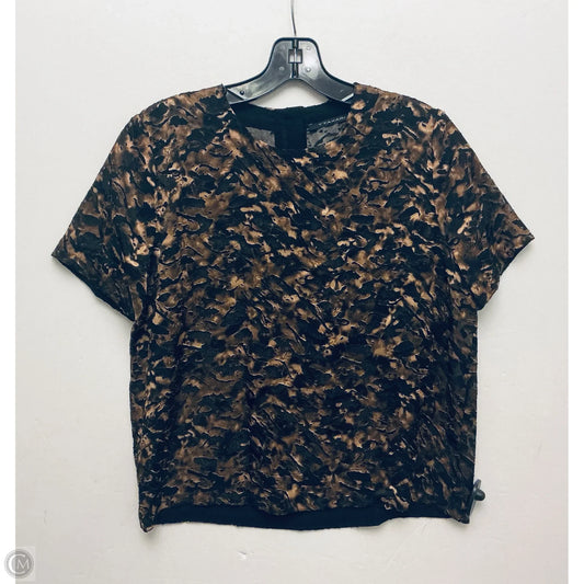Top Short Sleeve By Clothes Mentor In Black & Gold, Size: S