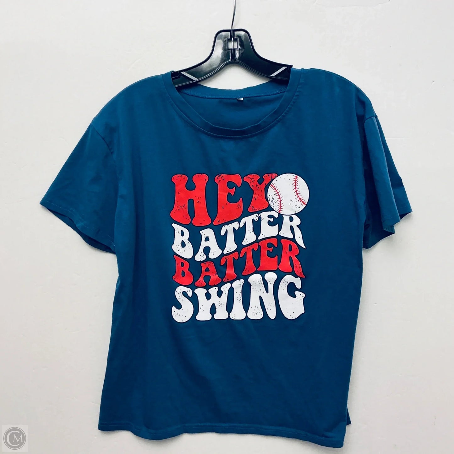 Top Short Sleeve Basic By Clothes Mentor In Blue, Size: L