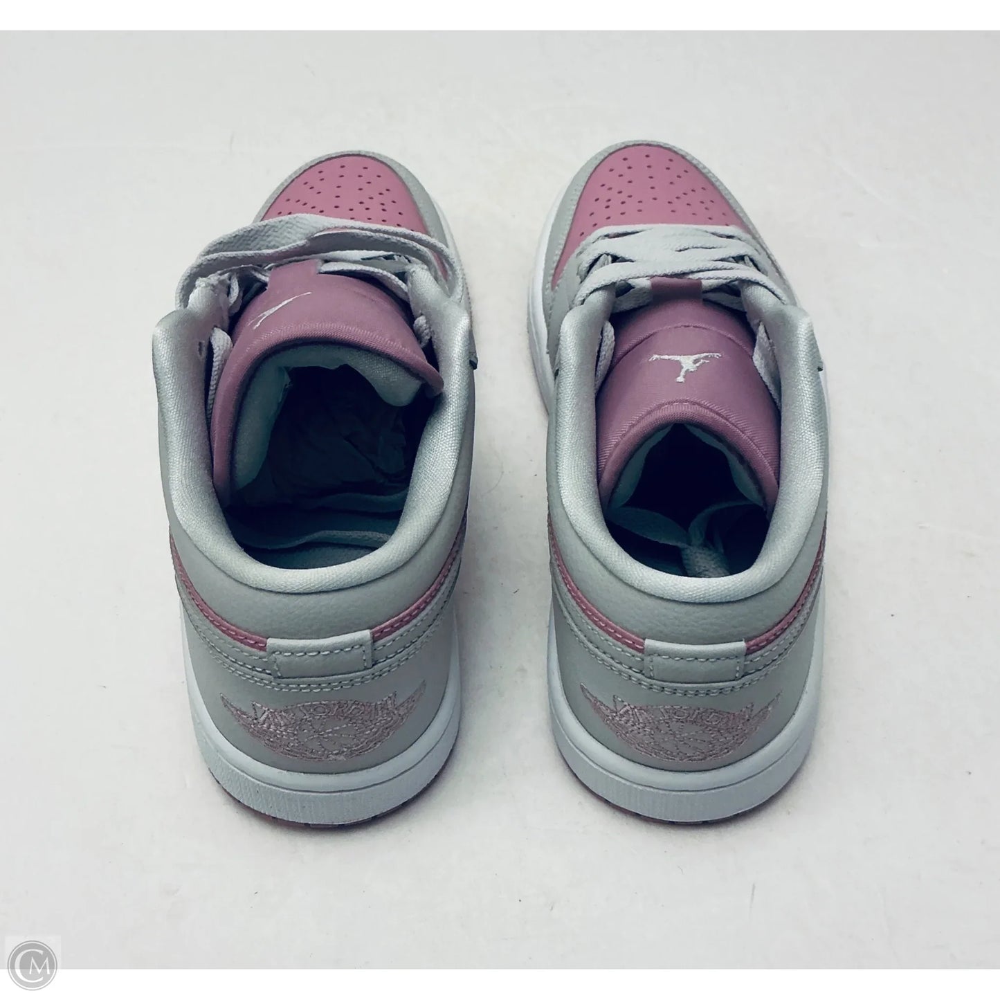 Shoes Luxury Designer By Jordan In Grey & Purple, Size: 8.5