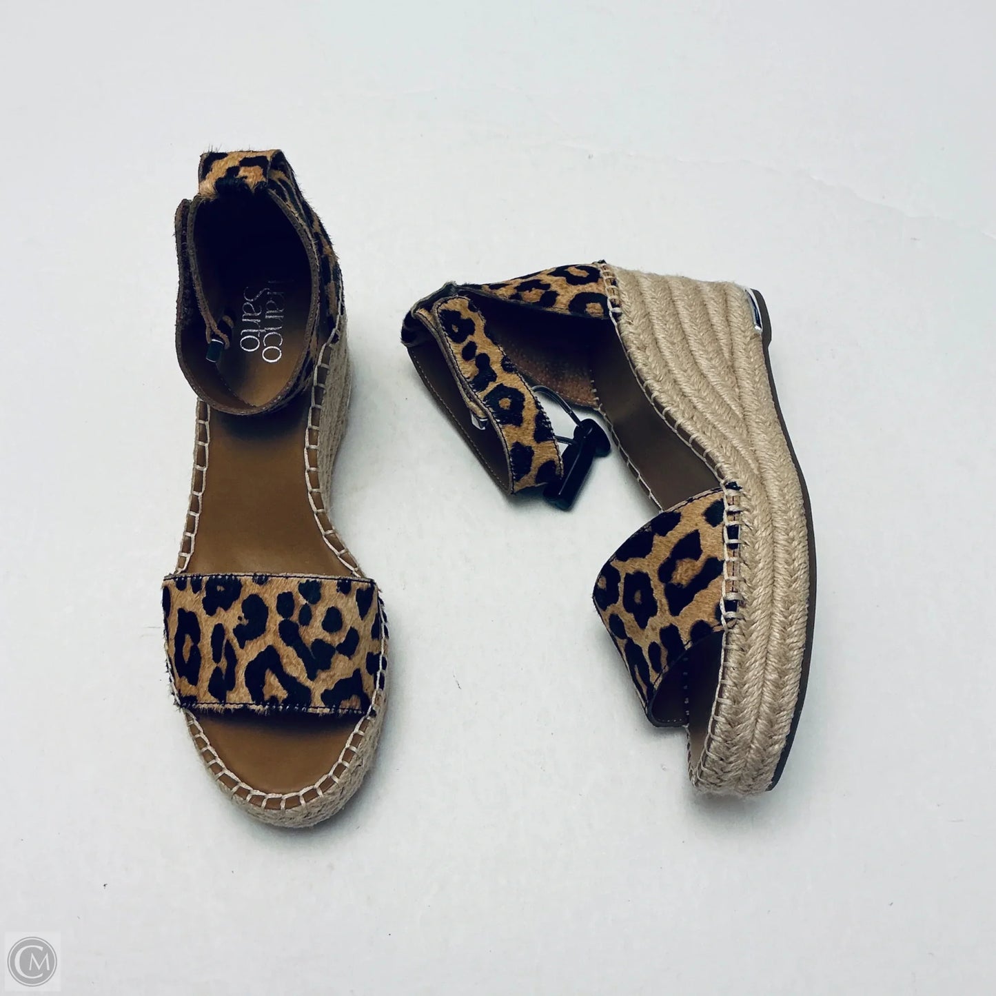 Shoes Heels Wedge By Franco Sarto In Animal Print, Size: 8