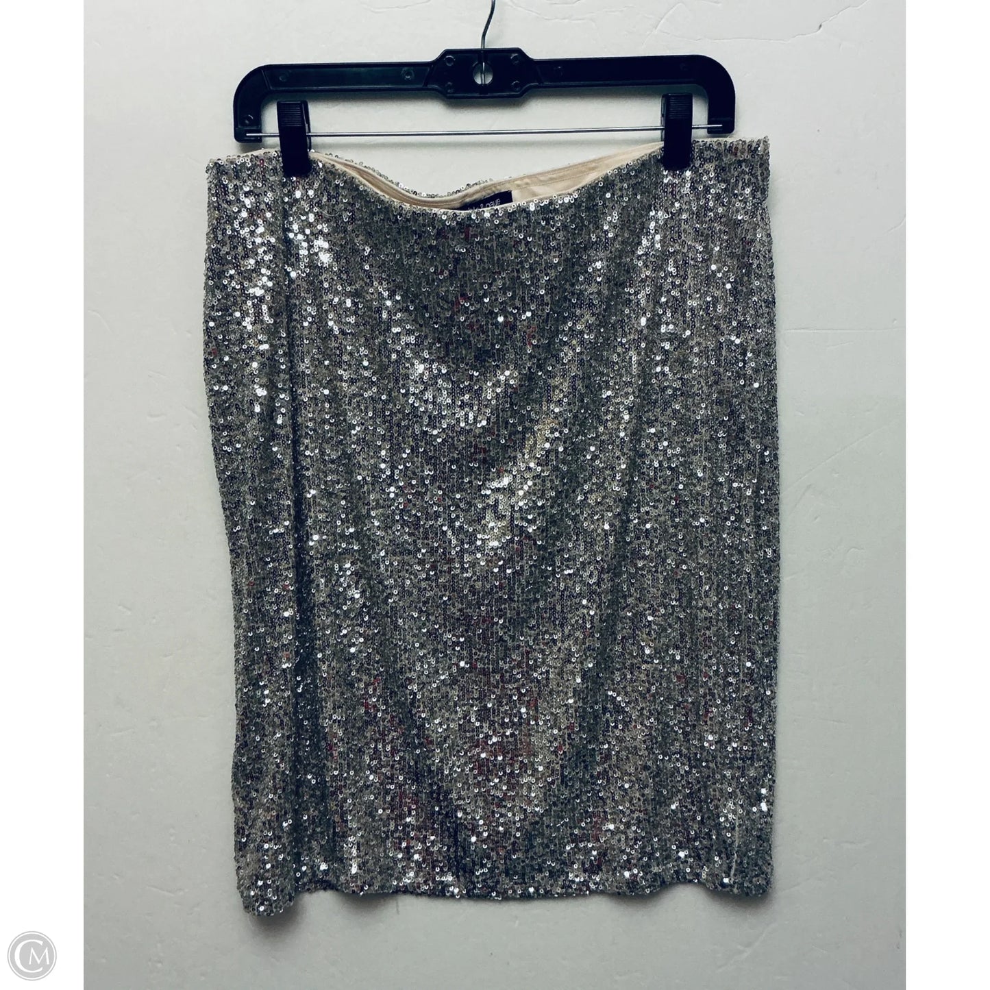 Skirt Mini & Short By Cable And Gauge In Silver, Size: L