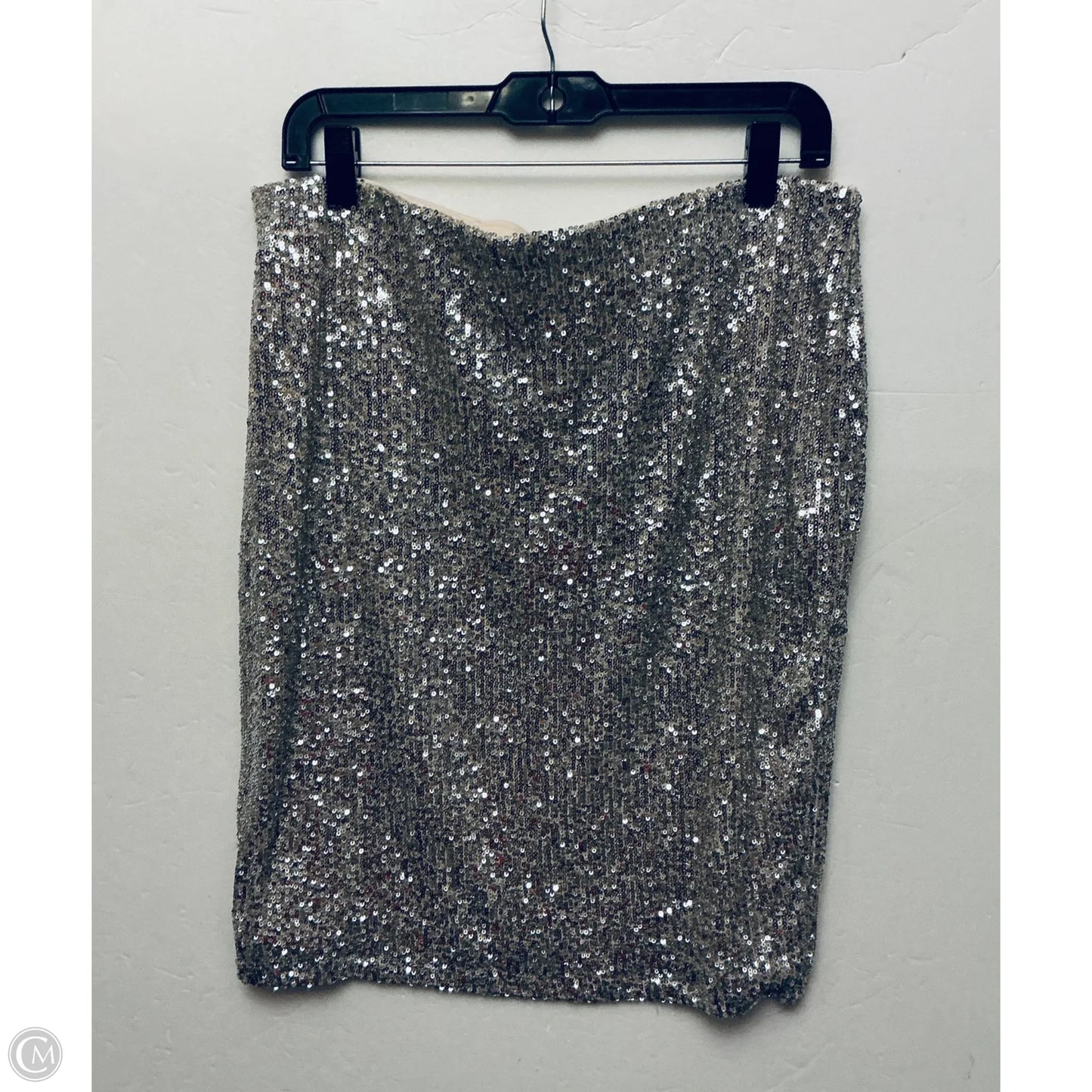 Skirt Mini & Short By Cable And Gauge In Silver, Size: L