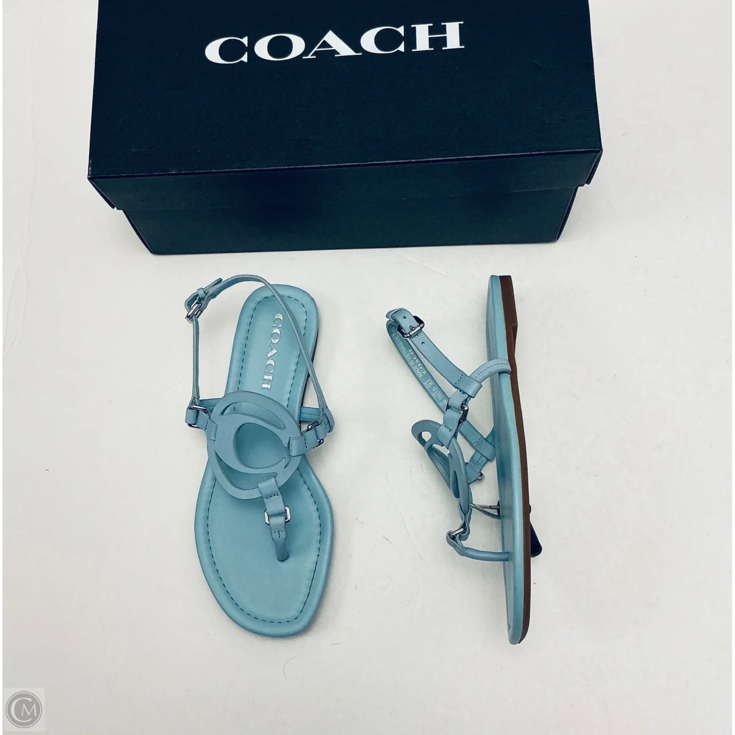Sandals Designer By Coach In Blue, Size: 6