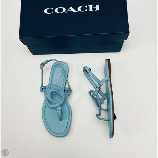 Sandals Designer By Coach In Blue, Size: 6