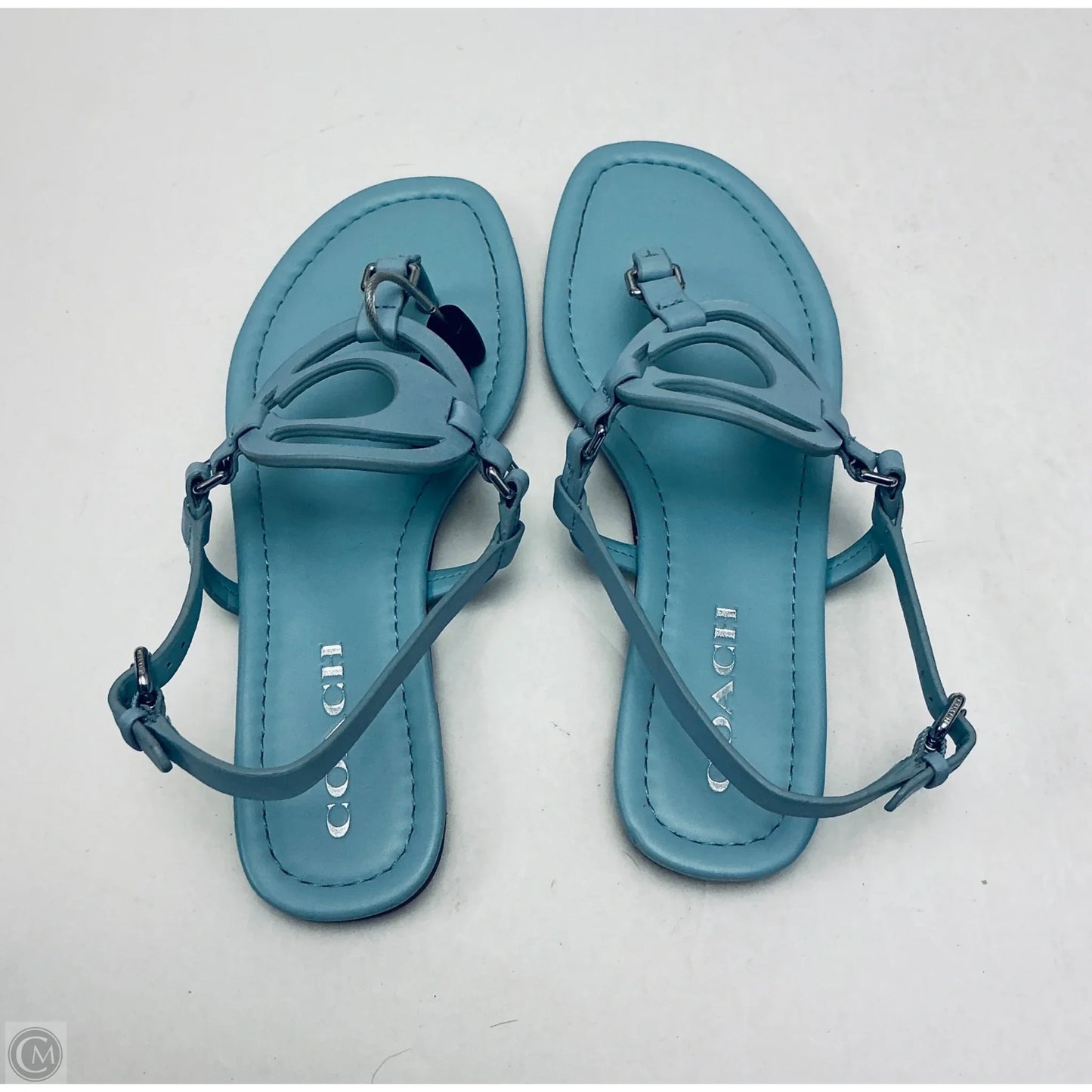 Sandals Designer By Coach In Blue, Size: 6