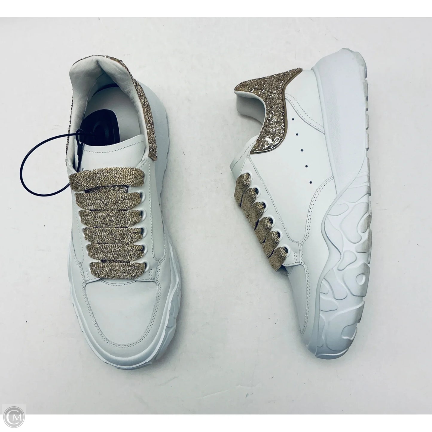 Shoes Luxury Designer By Alexander Mcqueen In White, Size: 7.5