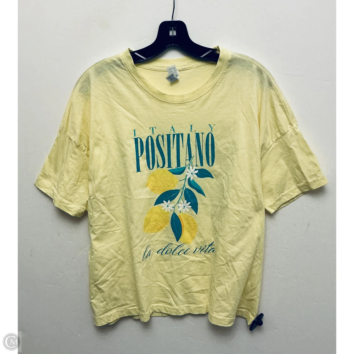 Top Short Sleeve Basic By Clothes Mentor In Yellow, Size: 2x