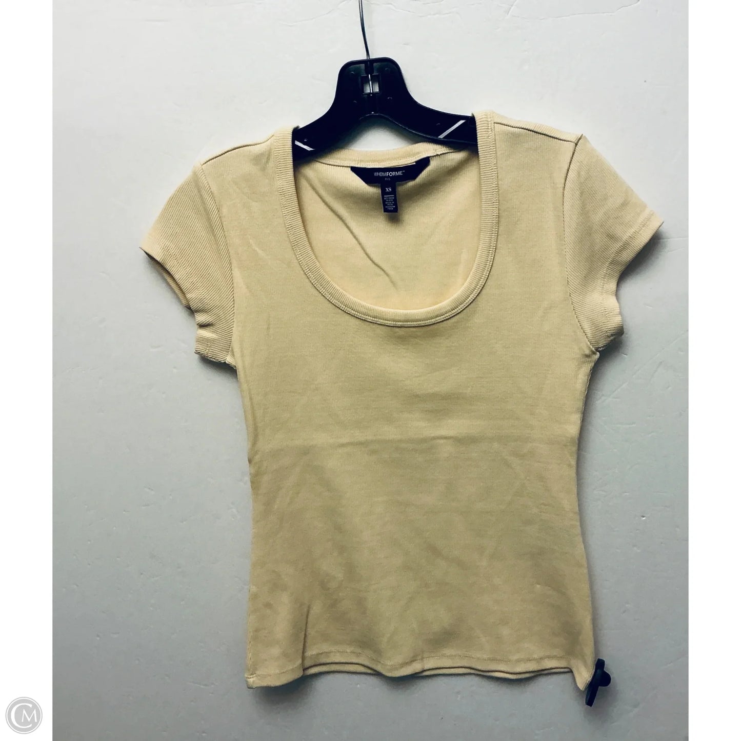 Top Short Sleeve By White House Black Market In Yellow, Size: Xs
