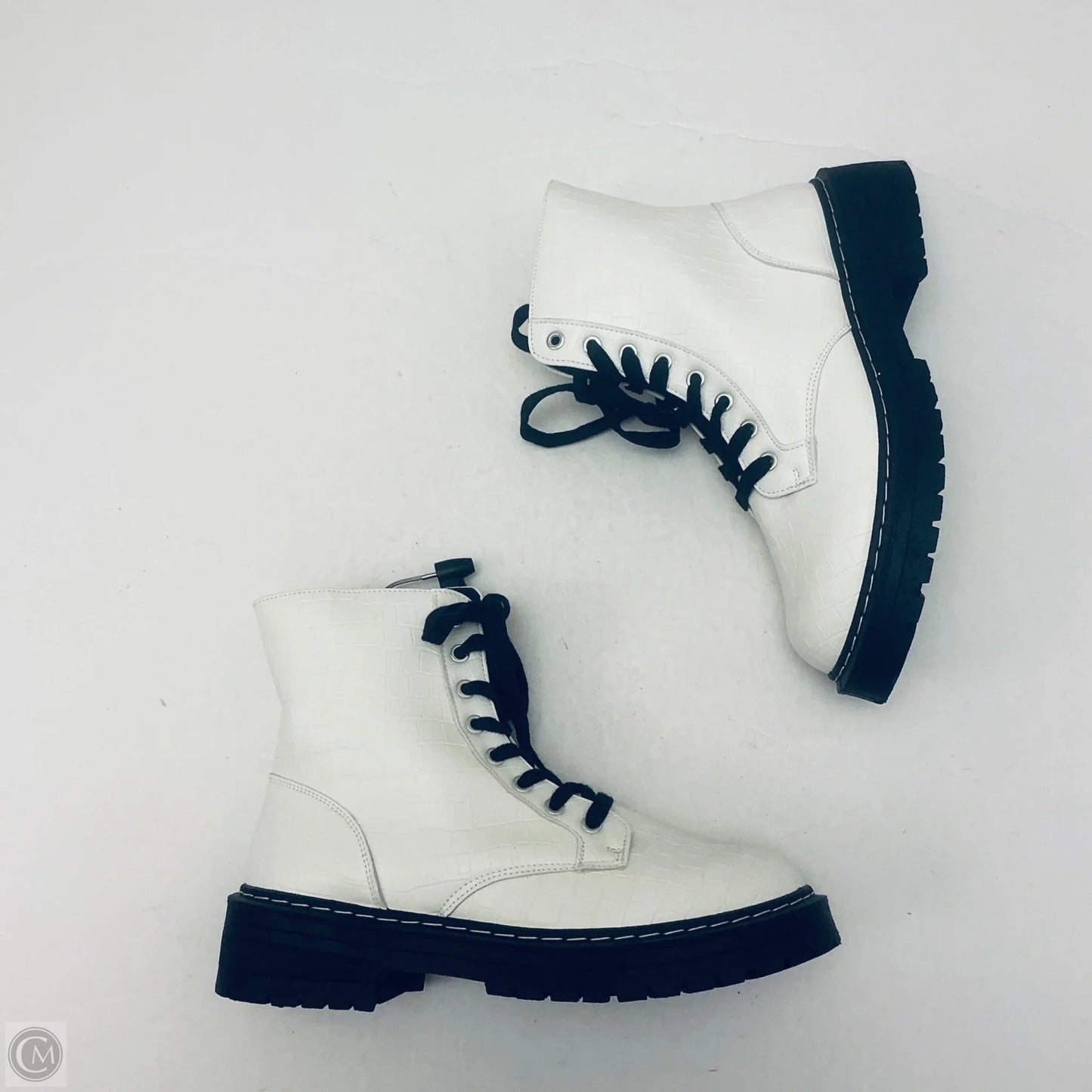 Boots Combat By True Craft In White, Size: 9.5
