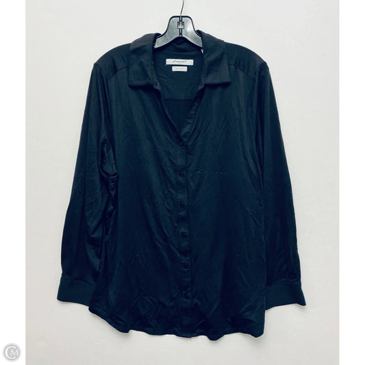 Top Long Sleeve By Foxcroft In Grey, Size: 1x